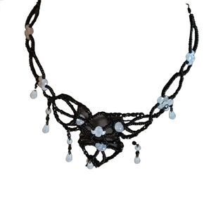 QVC glass beaded necklace, chocker style